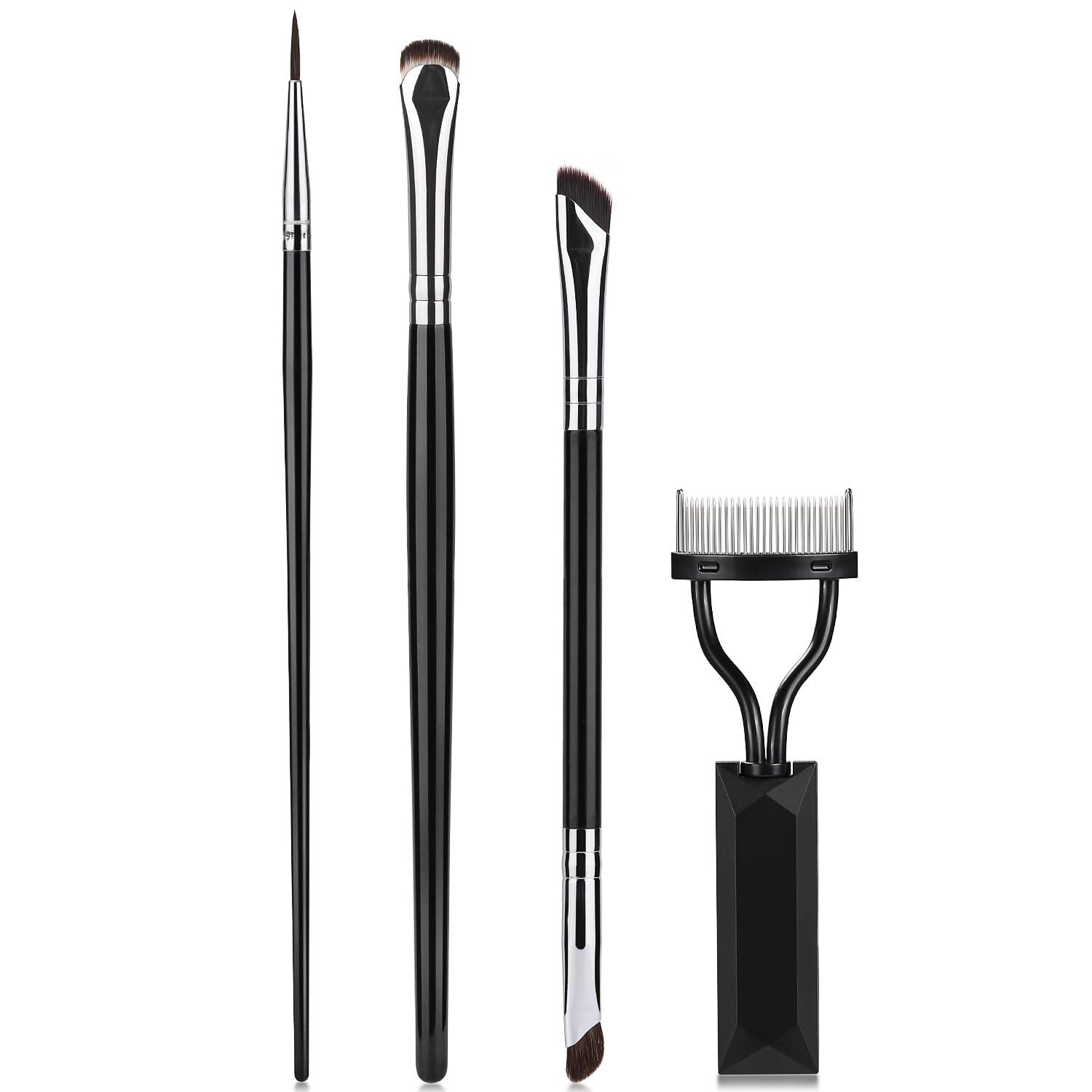 4pcs Eyeliner Brushes Set, Fine Angled Eyeliner/Eyebrow/Eyeshadow Brush, Crescent Eyeliner Brush, Ultra Thin Liner Brush, Eyelash Comb Separator for Eye Makeup Tool 4pcs Eyeliner Brushes Set, Fine Angled Eyeliner/Eyebrow/Eyeshadow Brush, Crescent Eyeliner Brush, Ultra Thin Liner Brush, Eyelash Comb Separator for Eye Makeup Tool