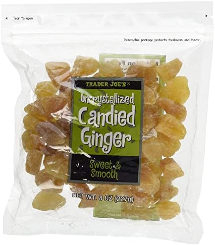 Trader Joe's Uncrystallized Candied Ginger 8oz, 2 Pack