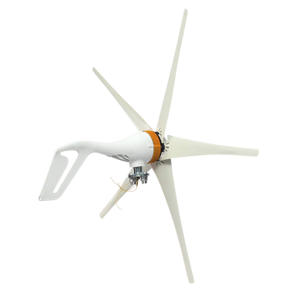 Windkraftanlagen 1000 W Horizontalachse 5-Blatt-Windkraftanlagen, Generator für die Stromversorgung von Straßenlaternen zu Hause Kleiner Windmühlen-Generatormotor 12 V / 24 V