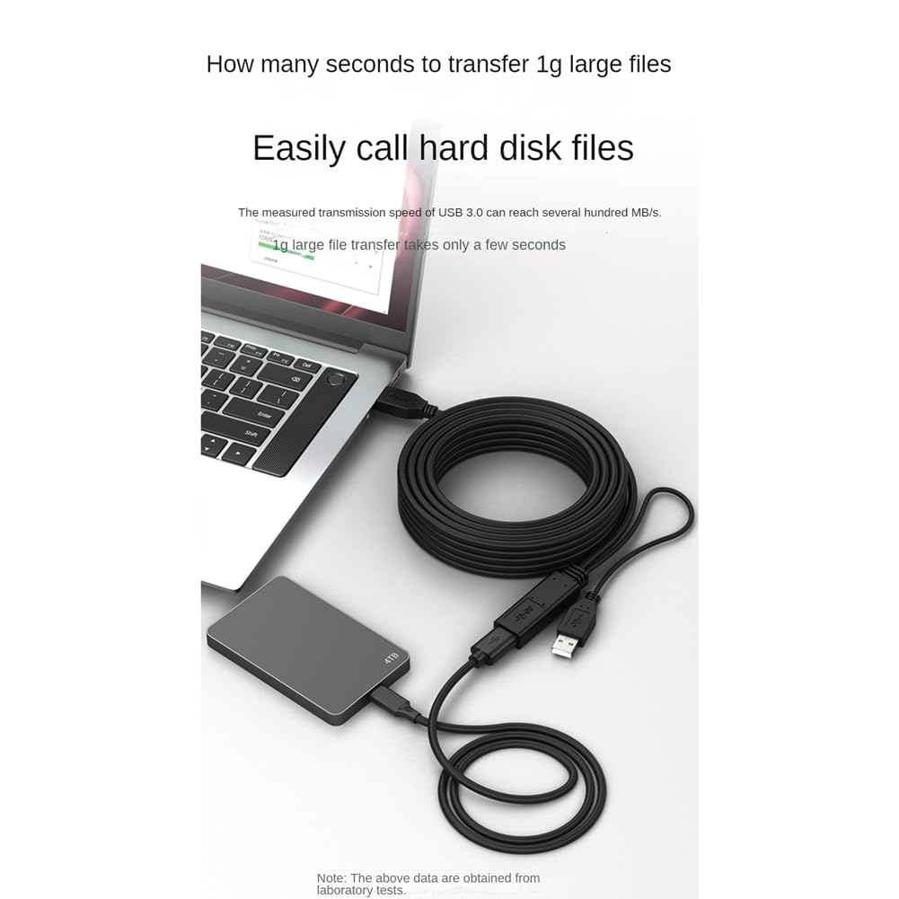 Kabel przedłużający USB 3.0 męski do, aktywny przedłużacz USB ze wzmacniaczem sygnału 49,2 stopy/15 metrów, staranna produkcja i