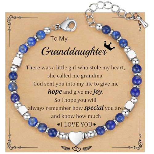 Christmas Gifts for Women, Stocking Stuffers for Teens Beaded Bracelets for Women Gifts for Mom Christmas Gift Mothers Day Gift for Grandma Daughter Bonus Mom Nature Stone Bead Bracelet Graduation Jewelry for Her 2026