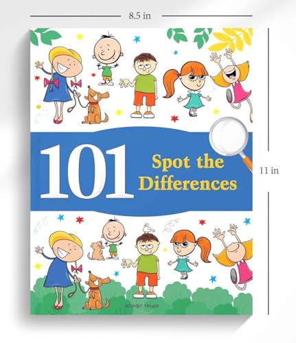 Image of 101 Spot the Differences: Fun Activity Book for Children | Improve Observation & Concentration | Ages 5-9 | 3+ Hours of Engaging Puzzles