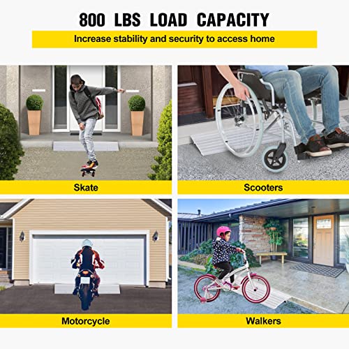 DWALE LMK-ca 3" Rise Aluminum Door Threshold Ramp, 800 lbs Load Capacity, Silver, 34" L x 17" W x 3" H, Ideal for Wheelchairs, Scooters, Walkers by DWALE - Image 7