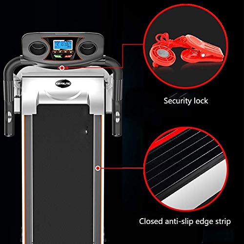 Image of Home Folding Treadmill with Incline, Electric Treadmill Machine with Heart Rate Monitor 3 Level Manual Incline Speakers Auto Lube Pulse Exercise Machines