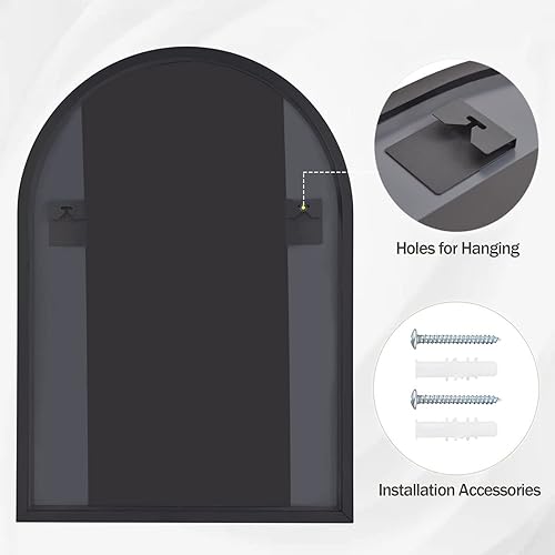 Miniatura 6 de Espejo de baño, espejo de pared para baño, marco de baño de 20 x 30 pulgadas, espejo de marco negro, espejo de tocador de baño para pared, espejo de