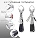 Goture 2Pcs Fly Fishing Tools Fishing Quick Knot Tying Tools Include 4 in 1 Fly Line Clippers Zinger Retractor Combo, 420 Stainless Steel 4 in 1 Fly Line for Fishermen