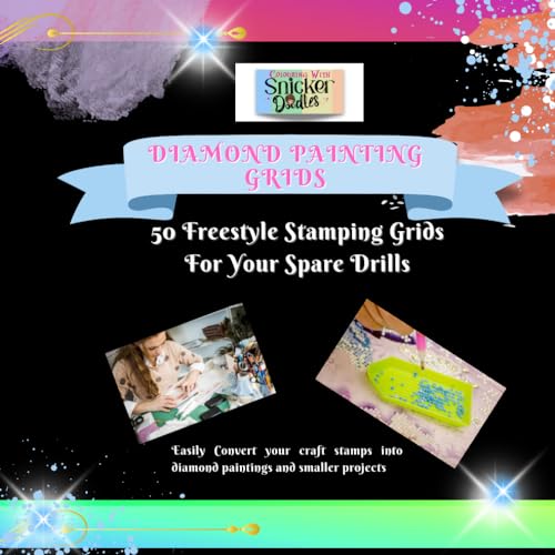Diamond painting, freestyle Stamping grids for your spare drills: Create diamond art using your craft stamps or by drawing your own designs, 50 grid pages for you to design
