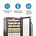 NewAir Beverage Refrigerator Cooler with 126 Can Capacity - Mini Bar Beer Fridge with Handle Lock Adjustable SplitShelf - Cools to 34F - AB-1200X - Stainless Steel