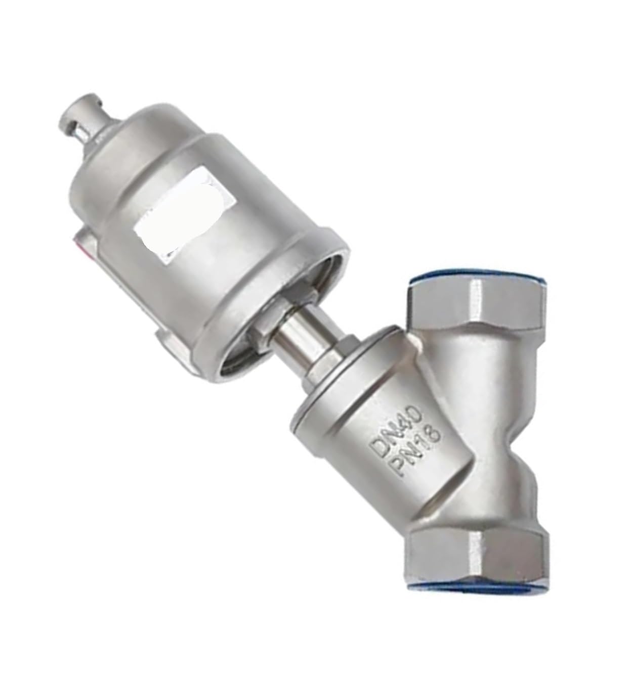 Vanne de siege pneumatique DN40 acier inoxydable haute pression
