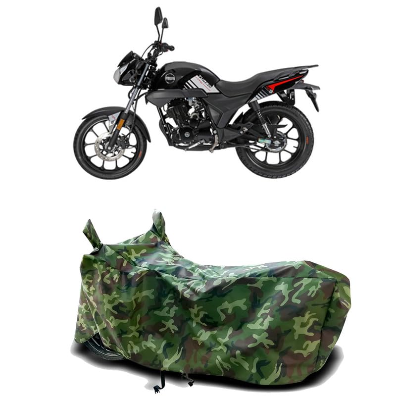 Image of DUFFEL-100% Heat Protection Two Wheeler Bike /Scooty Body Cover for Aftek Turbo Water Resistance /UV-Rays /Birds Dropping /Scratchproof /Dust Proof /Waterproof[Green Jungle Print]