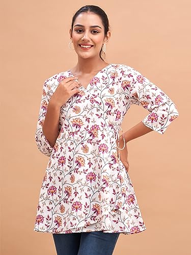 Image of feranoid Women Cotton Angrakha Kurti