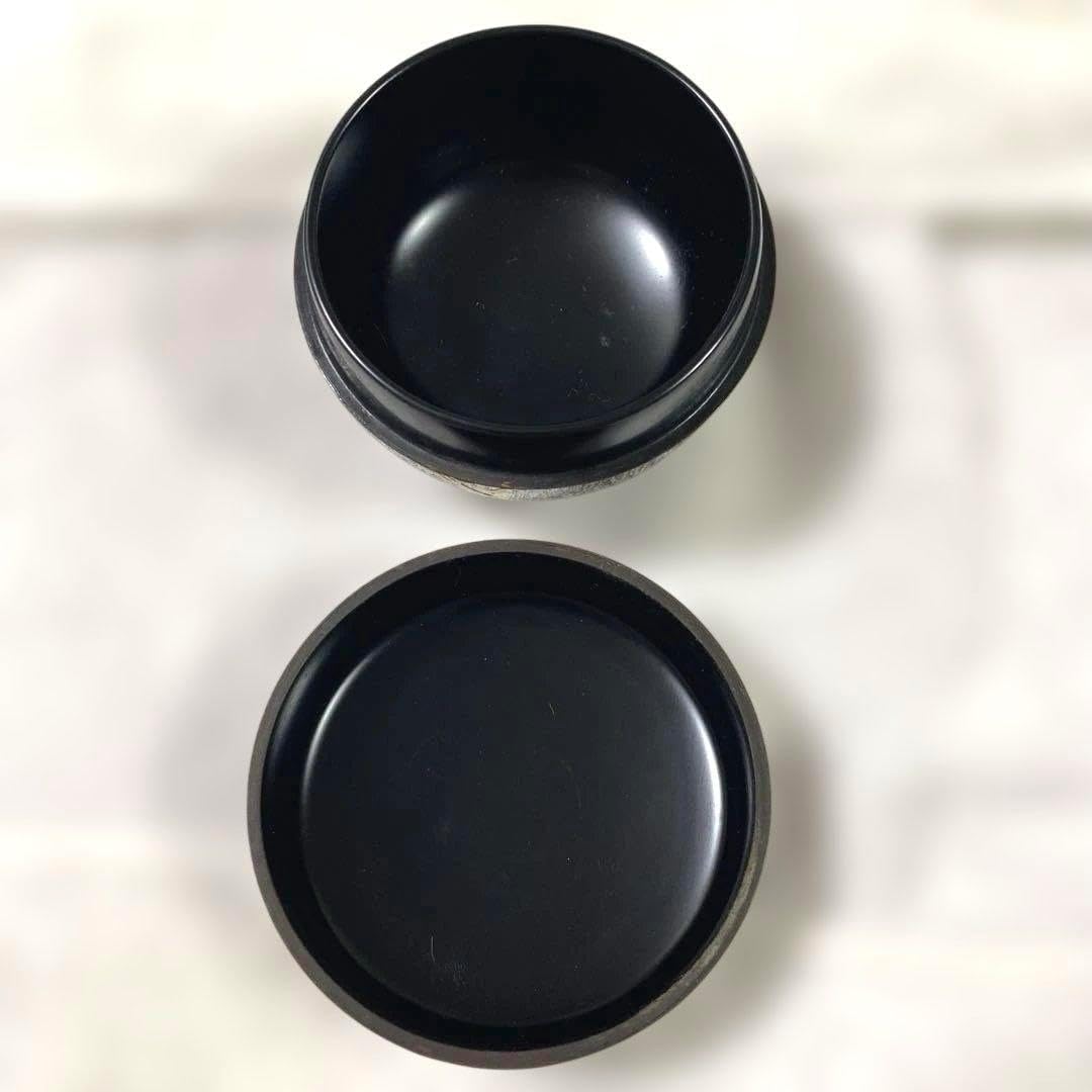 J-16 棗 蒔絵 螺鈿細工 茶道具 漆芸 漆器 袋•木箱付き 雑貨