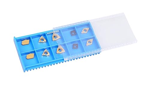 Accusize Industrial Tools 2988-0038 - Juego de 2 piezas de cada tipo de insertos de carburo para 2988-0038, revestimiento CVD y revestimiento de