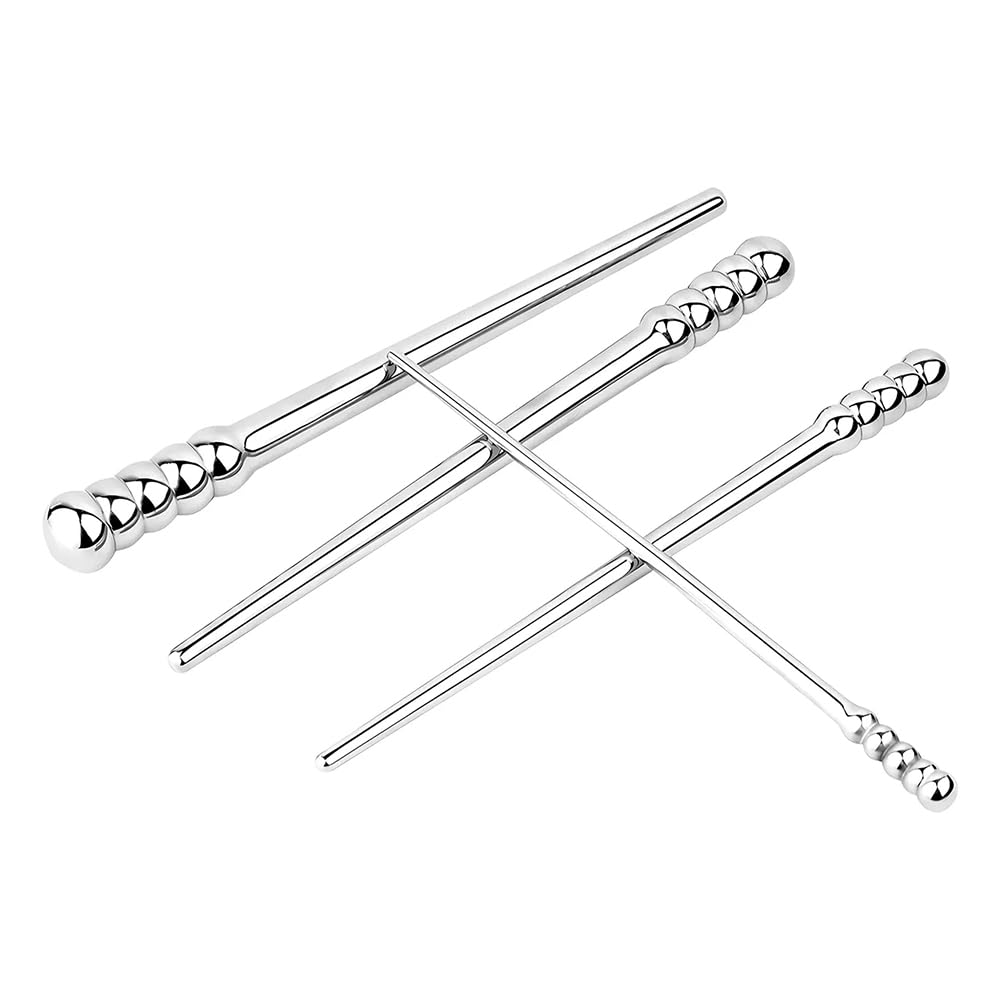 Kuaecr Edelstahl Harnröhren Dilatatoren Mit Größenskala Metall Katheter Sounds Stimulation Prostata Prinzenzepter Penis Stick Stab Masturbation SM Erotik Sexspielzeug für Männer Schwuler (4 Pcs)