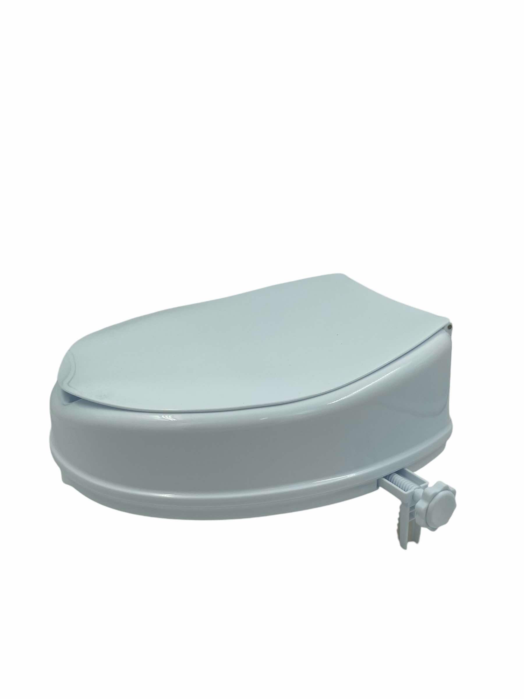 Erhöhter Toilettensitz, 10 cm, mit Deckel für ältere Menschen und Behinderte, bequeme erhöhte Toilettenerhöhung für Erwachsene, ideal für ältere Menschen und eingeschränkte Mobilitätshilfe