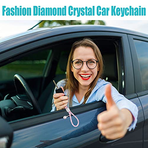 Diamond Crystal Car Keychain For Women,Bling Rhinestones Key Chain Ring For Ladies,Fashion Crystal Auto Accessories Car Key Pendant Cute Bag Pendant For Girls (Silver) #TOP5