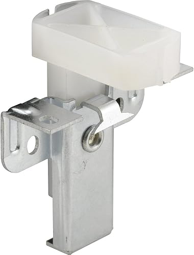 Prime-Line N 7072 - Guía superior de puerta con espejo, guía de plástico, ajustable (paquete de 2), color blanco