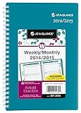 AT-A-GLANCE 2014-2015 Academic Year Weekly and Monthly Evelina Appointment Book, Wirebound, Teal, 4.88 x 8 Inch Page Size (801-200A)
