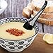 Lawei 24 Pack Soup Spoon Melamine Asian Ramen Spoons, 6 Inch Chinese Won Ton Soup Spoon Rice Spoon, Ultra-fine Spoon for Cereal Stews Pho Wonton Dumpling Miso Notch and Hook Style, Black