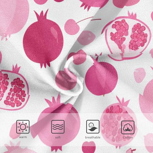 Wusikd Pink Pomegranate Girls' Underwear Cotton Cherry Fruit Girls Briefs Soft Toddler Underwear 2T3