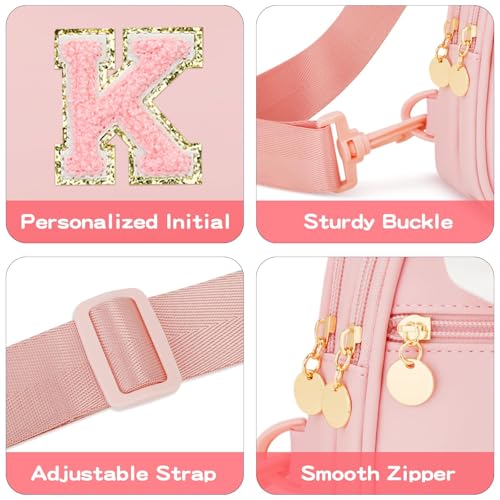 Image of Initial Sling Bag Crossbody Purse for Kids Girls Age 3-8