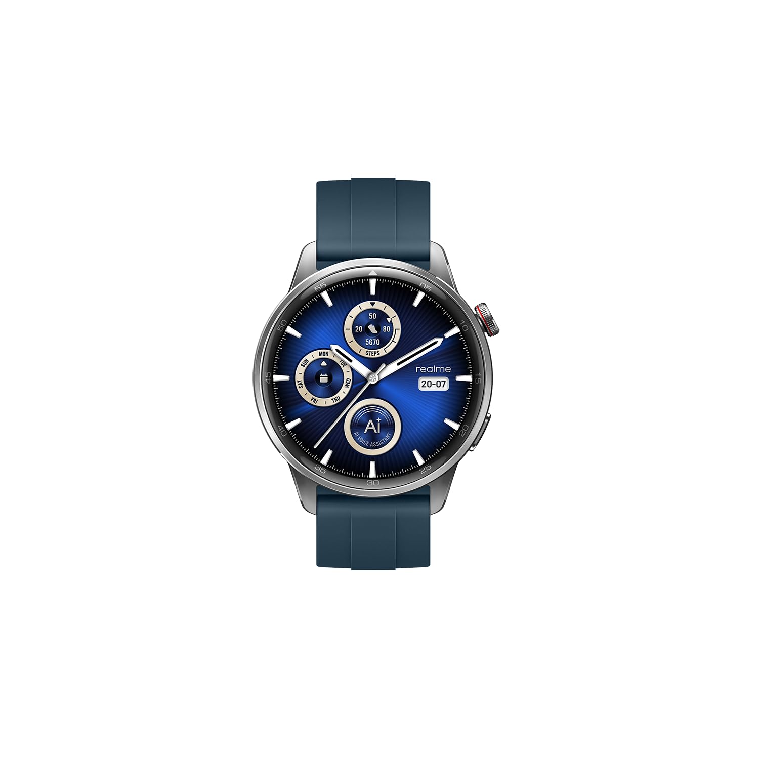 realme Watch S2, Pantalla AMOLED de 1,43 in (3,63 cm), Resistencia al Agua y al Polvo IP68, Conexión con Dispositivos de Audio Bluetooth, Más de 150 esferas en la Nube, Silver, Correa de Silicona