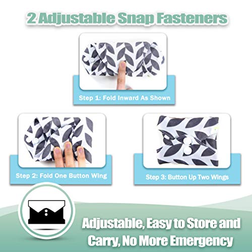 image for Wegreeco Bamboo Reusable Sanitary Pads (New Pattern)- Cloth Sanitary P