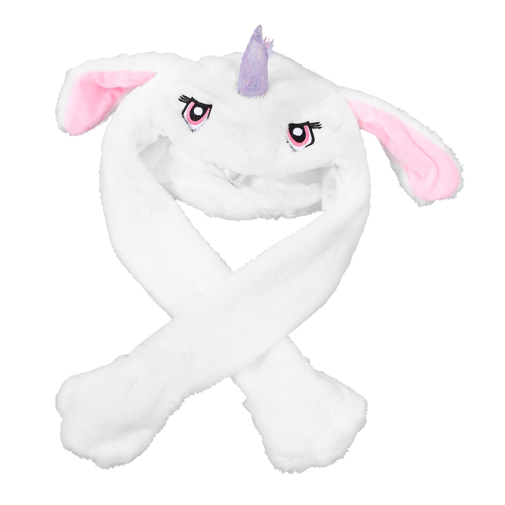 BESPORTBLE Plush Unicorn Hat with Moving Ears Cute Cartoon Party Accessory Cozy Soft Animal Cosplay Hat for Fun Festival Costume Headdress Unicorn Design