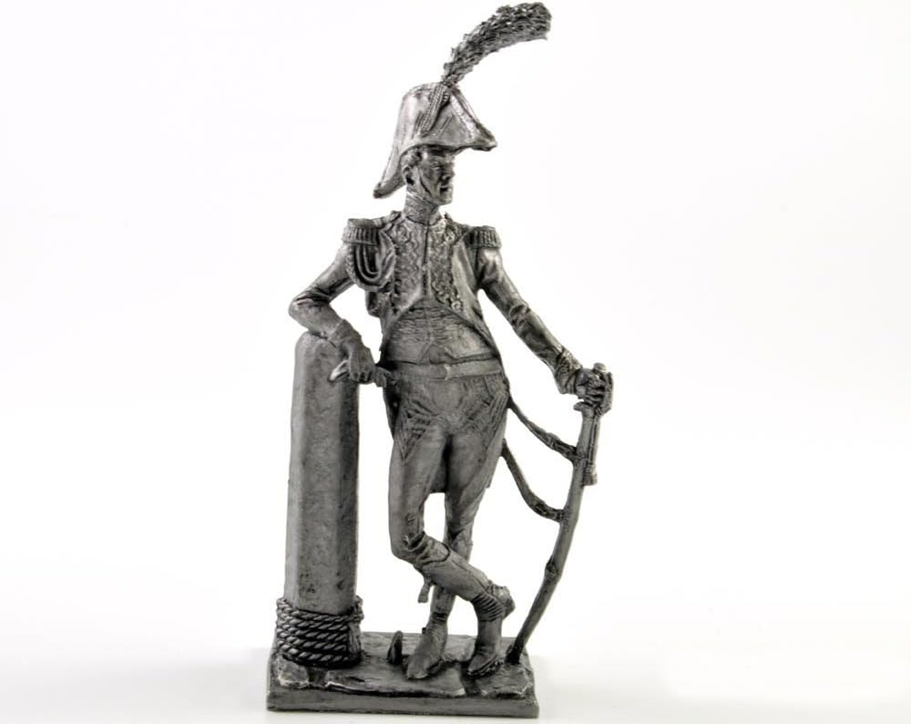 France. Officer of the sailors Imperial Guard battalion. 1809-1812 years metal sculpture. Collection 54mm (scale 1/32) miniature figurine. Tin toy soldiers