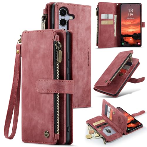 Étui en cuir pour Galaxy S25 Plus, protection fait main chic UEEBAI avec béquille et dragonne