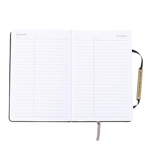 NUOBESTY Students Pu Shell Notebook Month Planner for School Office Thick Pages Pu Cover Writing Journal for Organizing Prioritizing Work Tasks