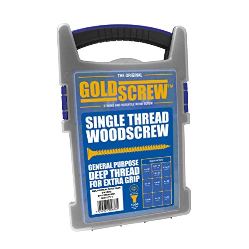 Goldscrew Woodscrews Trade Case Grab Pack 1000 Pieces