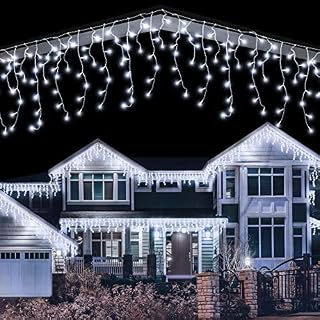 AKASUKI Lights, 25ft/7.5M 200 LEDs Fairy Mains Powered, Cool White String with 8 Modes, 8H Timer, Waterproof Christmas for Party/Wall/Garden/Birthday/Wedding Decorations, ST-2155, 7.5M /200LED