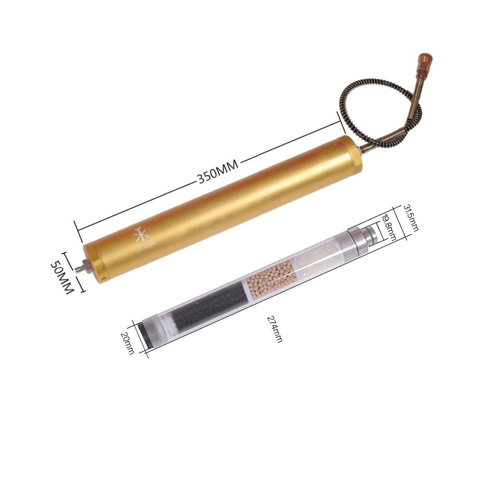 TUXING Plongée Séparateur 4500Psi PCP Compresseur Huile Filtre À Eau 300Bar L350mm * OD49mm * ID36mm