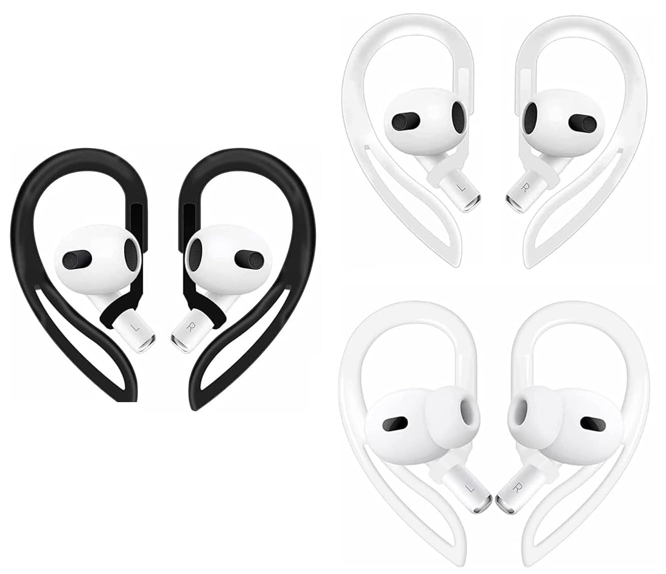 ALXCD Ear Hooks Compatible with AirPods 4 4th Generation Earbuds, Adjustable Over-Ear Soft Earhook [Anti Slip][Anti Lost], Compatible with AirPods 4