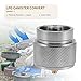 IDOLOVA Camping Stove Adapter 1LB Propane Small Tank Input and a Lindal Valve EN417 Output Outdoor Cylinder Canister Convert, silver