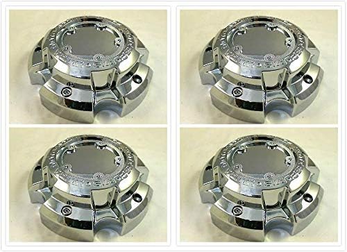 Kune New Chrome Ultra Motorsports Fast HD Serie Wheel Center Hub Cap # A89-9850 / 51241680F-7 C800807With Screws (4)