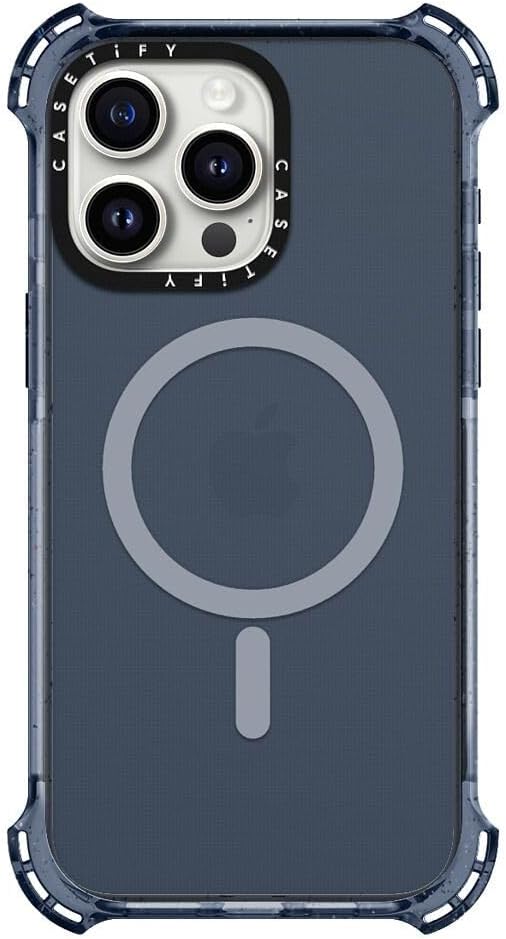 CASETiFY Bounce Case for iPhone 15 Pro Max [6X Military Grade Drop Tested / 21.3ft Drop Protection/Compatible with Magsafe] - Classic Blue - Image 3