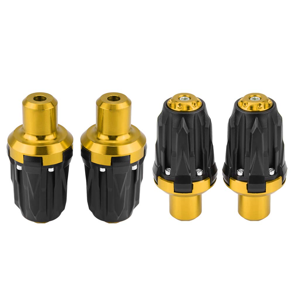 Sturzpads für Motorrad-Rahmen, 10-mm-Slider für Aufprallschutz, Anti-Crash-Pads aus Aluminiumlegierung für Rennen und Hochgeschwindigkeitsfahrten (GOLD)