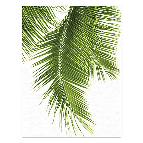 Abstrait mur art plante verte affiche moderne triptyque de salon format 60x80cm - 4