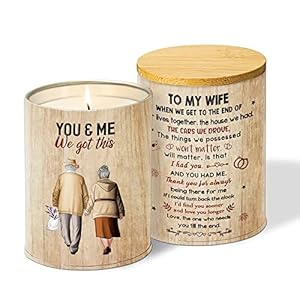 Personalized Candles Birthday Mother’s Day Gift for Wife, Lavender Candle 10 Oz Gift for Her, Romantic Valentine’s Gifts for Her, Wife Lavender Candles