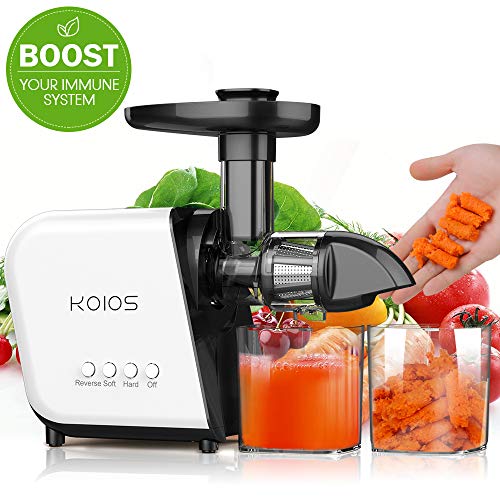 KOIOS Slow Masticating Juicer Extractor Machines ≤60 dB, Reverse Function & 7 Level