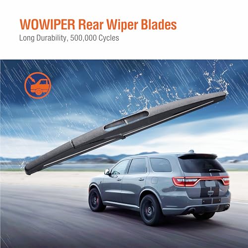 Image of 12 inch (12-E) Rear Wiper Blade Replacement for Wrangler 2017-2007 /Ford Escape 2012-2008 Flex 2019-2009 /GMC Yukon 2014-2007 /Buick Enclave 2017-2008 Back Windshield Wiper Blade +More