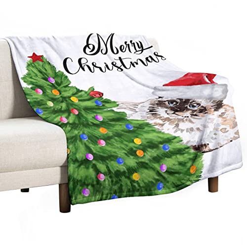 Couverture de Noël lit plaid peluche impression 3D douce 130x150
