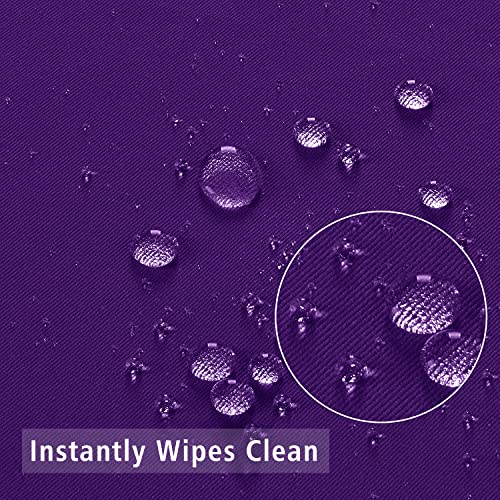 Image of Obstal Round Table Cloth, Violet, 60 Inch Diameter | Oil-Proof Spill-Proof Water Resistance Microfiber Tablecloth, Decorative Fabric Circular Table Cover for Outdoor /Indoor Use