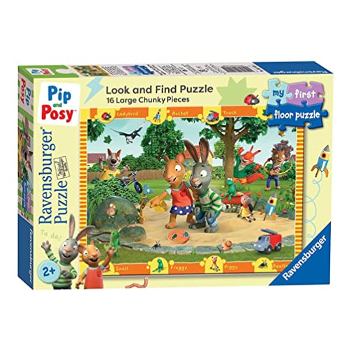 Ravensburger Pip & Posy My First Look & Find Floor Jigsaw Puzzles for Kids Age 24 Months Up (2 Years) -16 Pieces