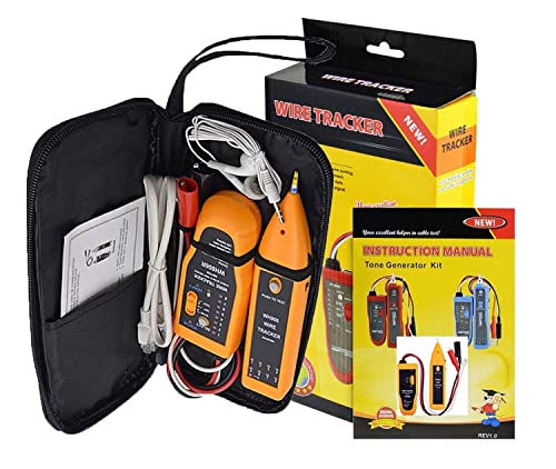 Image of iMBAPrice WH806R Network Cable Tester & Wire Tracker | RJ45 RJ11 Tone Generator, Cable Tracer with Probe & Earphone, Line Finder, Cat5 Cat5e Cat6 Ethernet LAN and Telephone Cables