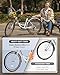 Viribus Womens Bike, 7 Speed Bike for Adults 24 in with Ratten Basket, Beach Cruiser Bike for Women, Step Through Bicycle for City Commuter, Retro Female Ladies Bicycle White 330 lb.