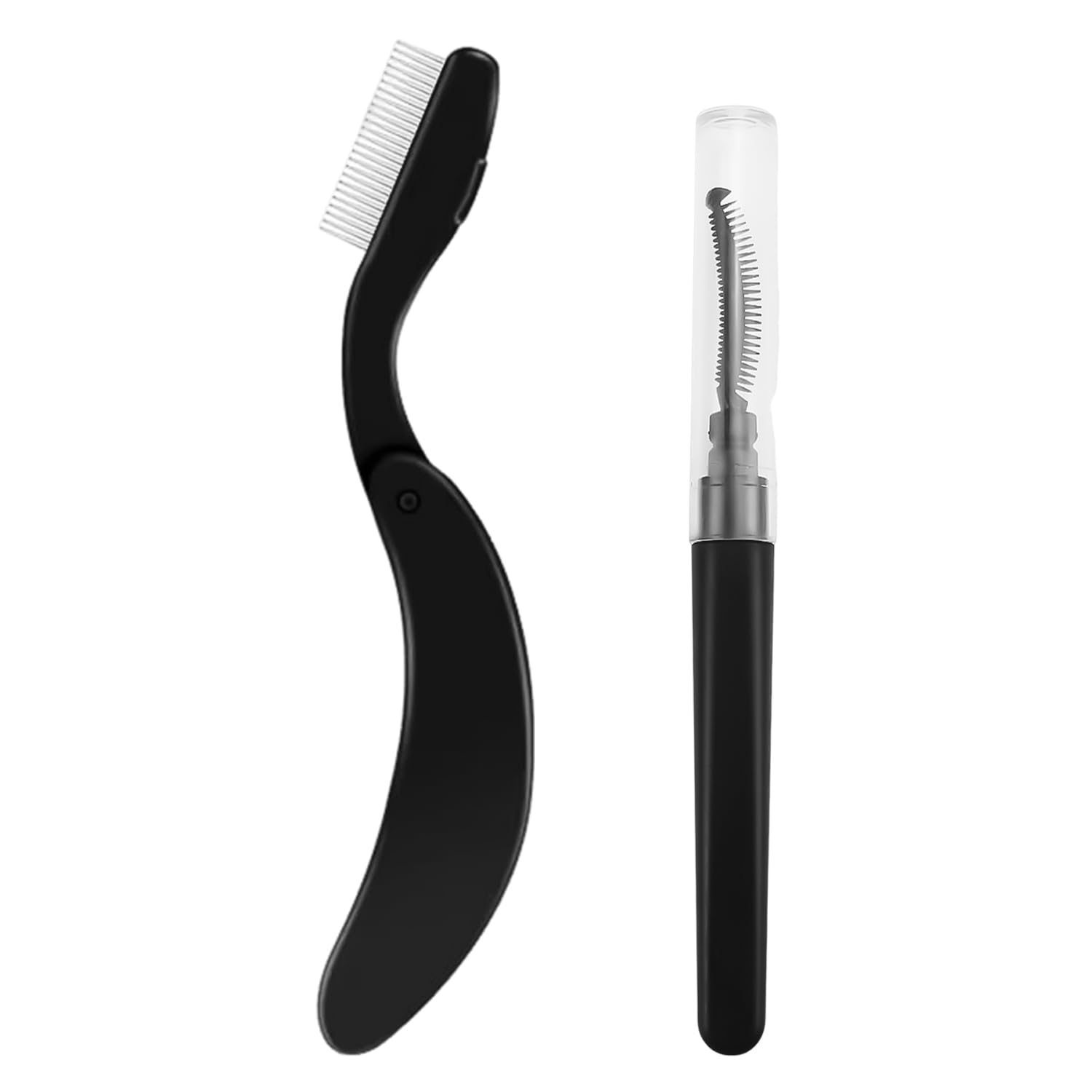 1 Peigne À Cils Et 1 Brosse À Cils, Peigne À Cils Portable Pliable, Séparateur De Cils, Applicateur De Crème Pour Sourcils, Outils De Beauté.