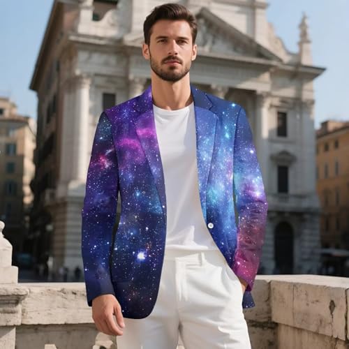 AFPANQZ Men's Suit Blazer Casual Coats Lightweight Party Jackets Sports Coat Pockets One Button Tuxedo Suits2